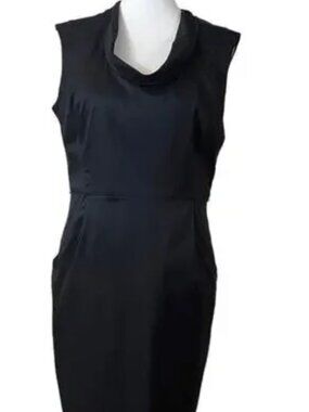 Ann Taylor Classic Little Black Dress with Scoop Neckline and Pockets - Size 4